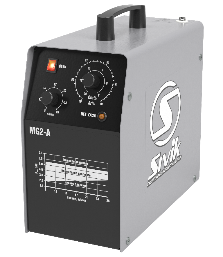 Смеситель сварочных газов, газосмеситель, смеситель сварочный Ar+CO2 Mg2-A